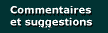 Commentaires et suggestions